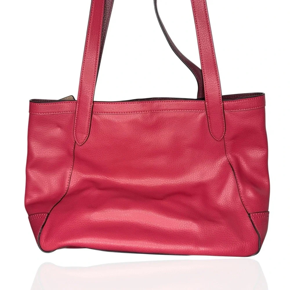 Coach C4063 Leather Horse‎ Carriage Tote Bag Burgundy/Maroon Charm